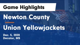 Newton County  vs Union Yellowjackets Game Highlights - Dec. 5, 2020