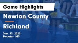 Newton County  vs Richland  Game Highlights - Jan. 13, 2023