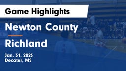 Newton County  vs Richland  Game Highlights - Jan. 31, 2023
