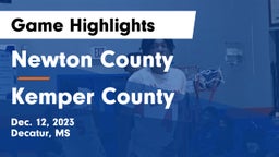 Newton County  vs Kemper County  Game Highlights - Dec. 12, 2023