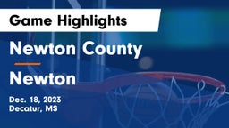 Newton County  vs Newton Game Highlights - Dec. 18, 2023