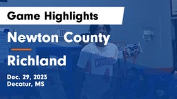 Newton County  vs Richland  Game Highlights - Dec. 29, 2023
