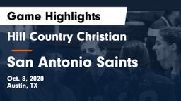 Hill Country Christian  vs San Antonio Saints Game Highlights - Oct. 8, 2020