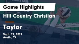 Hill Country Christian  vs Taylor  Game Highlights - Sept. 21, 2021
