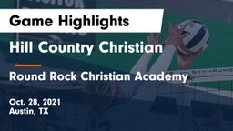 Hill Country Christian  vs Round Rock Christian Academy Game Highlights - Oct. 28, 2021