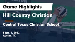 Hill Country Christian  vs Central Texas Christian School Game Highlights - Sept. 1, 2022
