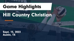 Hill Country Christian  Game Highlights - Sept. 15, 2022