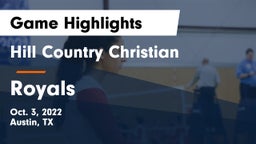 Hill Country Christian  vs Royals Game Highlights - Oct. 3, 2022