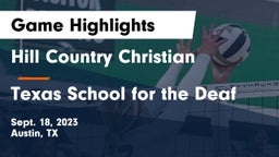 Hill Country Christian  vs Texas School for the Deaf Game Highlights - Sept. 18, 2023