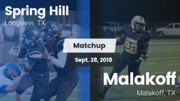 Matchup: Spring Hill High vs. Malakoff  2018
