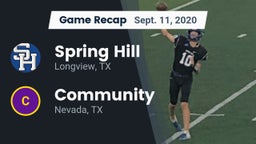 Recap: Spring Hill  vs. Community  2020