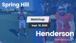 Matchup: Spring Hill High vs. Henderson  2020