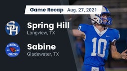 Recap: Spring Hill  vs. Sabine  2021