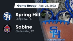 Recap: Spring Hill  vs. Sabine  2022