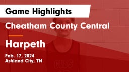 Cheatham County Central  vs Harpeth  Game Highlights - Feb. 17, 2024