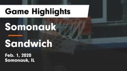 Somonauk  vs Sandwich  Game Highlights - Feb. 1, 2020