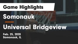 Somonauk  vs Universal Bridgeview Game Highlights - Feb. 25, 2020