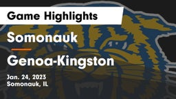 Somonauk  vs Genoa-Kingston Game Highlights - Jan. 24, 2023