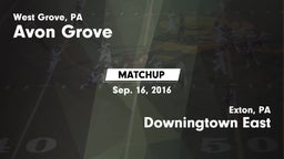 Matchup: Avon Grove High vs. Downingtown East  2016