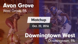 Matchup: Avon Grove High vs. Downingtown West  2016