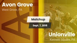 Matchup: Avon Grove High vs. Unionville  2018