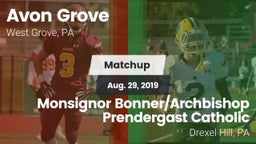 Matchup: Avon Grove High vs. Monsignor Bonner/Archbishop Prendergast Catholic 2019