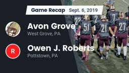 Recap: Avon Grove  vs. Owen J. Roberts  2019
