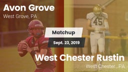 Matchup: Avon Grove High vs. West Chester Rustin  2019