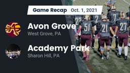 Recap: Avon Grove  vs. Academy Park  2021