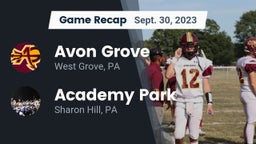 Recap: Avon Grove  vs. Academy Park  2023