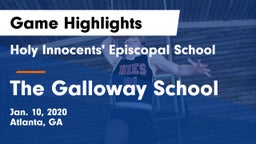 Holy Innocents' Episcopal School vs The Galloway School Game Highlights - Jan. 10, 2020