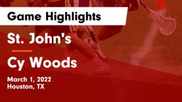 St. John's  vs Cy Woods Game Highlights - March 1, 2022