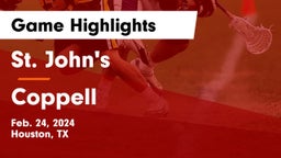 St. John's  vs Coppell  Game Highlights - Feb. 24, 2024