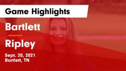 Bartlett  vs Ripley  Game Highlights - Sept. 20, 2021