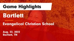 Bartlett  vs Evangelical Christian School Game Highlights - Aug. 22, 2022