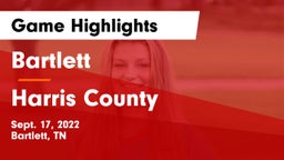 Bartlett  vs Harris County  Game Highlights - Sept. 17, 2022