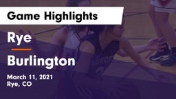 Rye  vs Burlington  Game Highlights - March 11, 2021