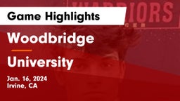 Woodbridge  vs University  Game Highlights - Jan. 16, 2024