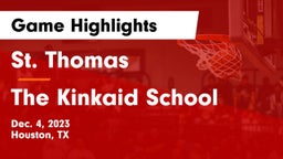 St. Thomas  vs The Kinkaid School Game Highlights - Dec. 4, 2023
