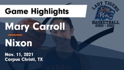 Mary Carroll  vs Nixon  Game Highlights - Nov. 11, 2021