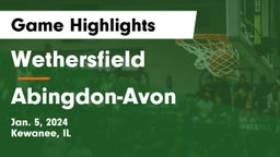 Wethersfield  vs Abingdon-Avon  Game Highlights - Jan. 5, 2024