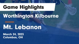 Worthington Kilbourne  vs Mt. Lebanon  Game Highlights - March 24, 2023