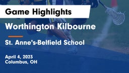 Worthington Kilbourne  vs St. Anne's-Belfield School Game Highlights - April 4, 2023