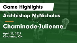 Archbishop McNicholas  vs Chaminade-Julienne  Game Highlights - April 23, 2024