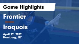 Frontier  vs Iroquois  Game Highlights - April 22, 2022