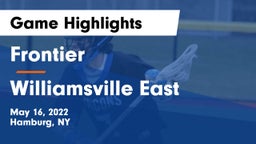 Frontier  vs Williamsville East  Game Highlights - May 16, 2022