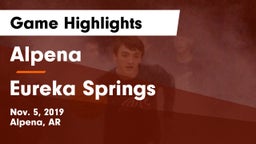 Alpena  vs Eureka Springs  Game Highlights - Nov. 5, 2019