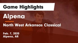 Alpena  vs North West Arkansas Classical Game Highlights - Feb. 7, 2020