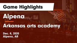 Alpena  vs Arkansas arts academy Game Highlights - Dec. 8, 2020