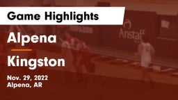 Alpena  vs Kingston  Game Highlights - Nov. 29, 2022
